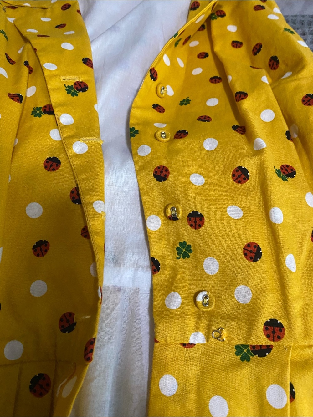 New ModCloth Yellow ladybug Sleeveless Shirt Dress - Picture 8 of 9